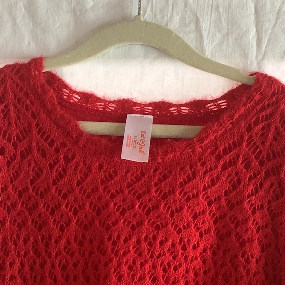 Red knit formal dress - Picture 2 of 5